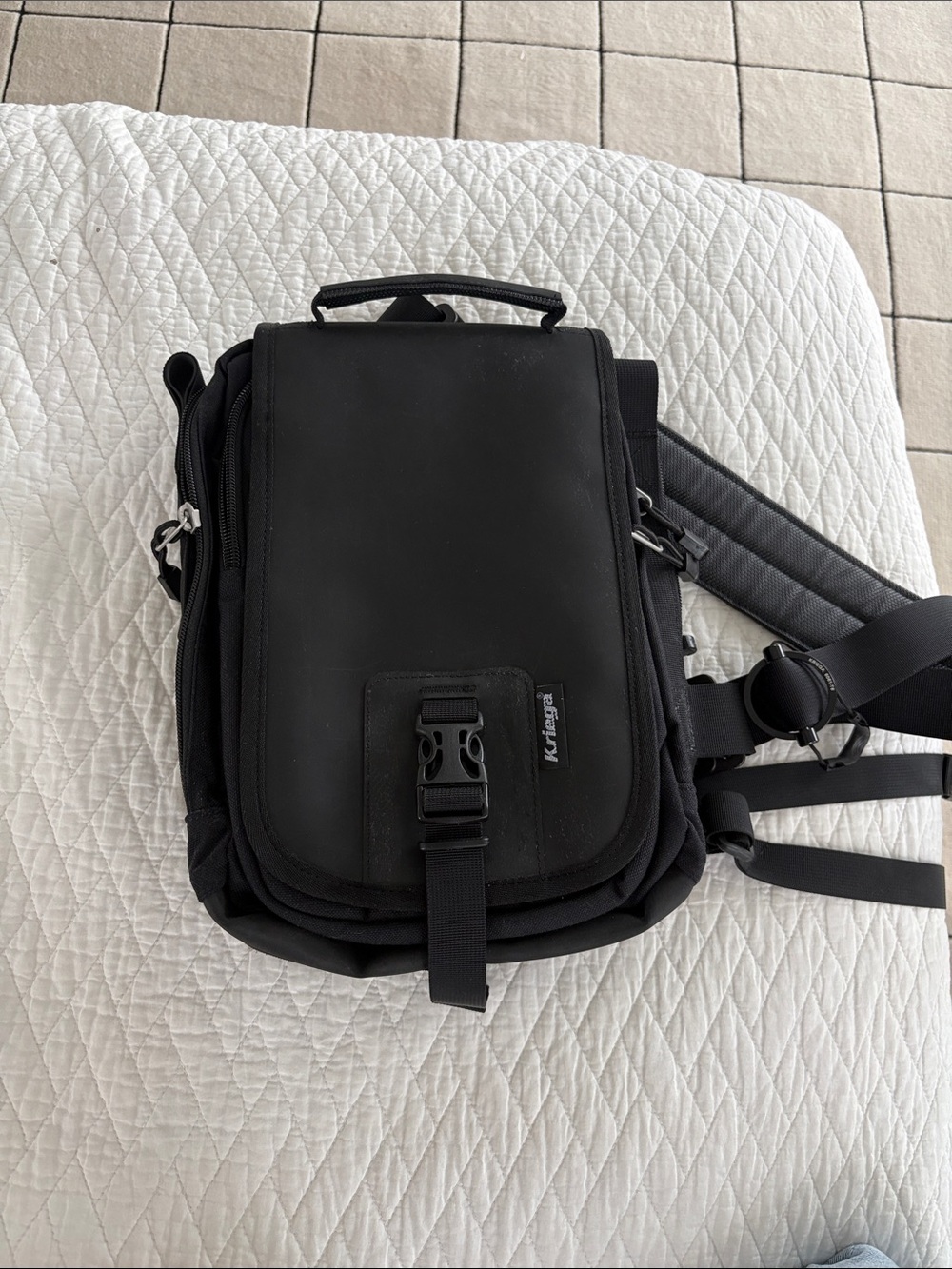 Kriega Black Messenger Sling Bag for Men